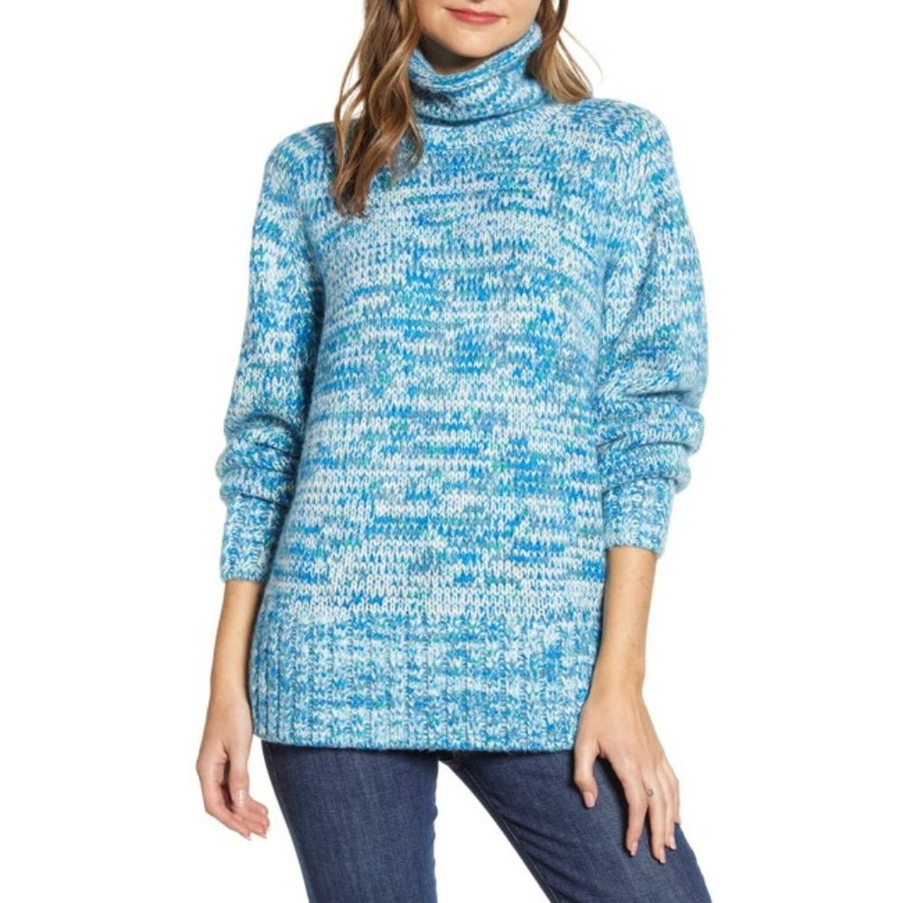 Lou & Grey Findley Space Dye Turtleneck Sweater